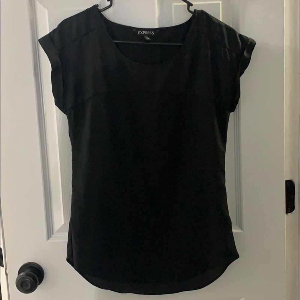 Express Black Short Sleeve Top